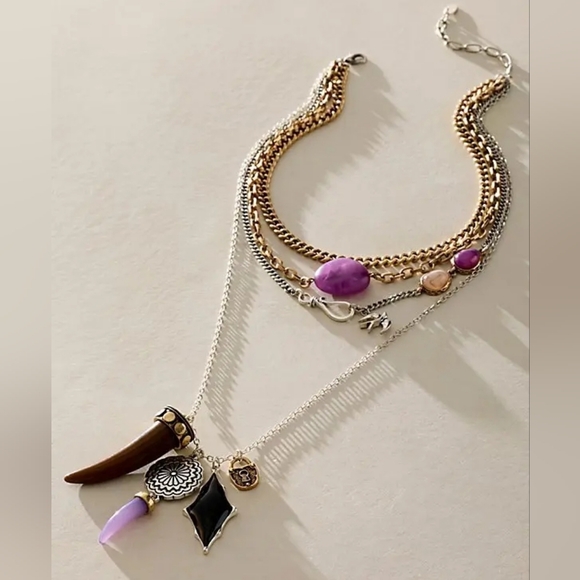 Free People Jewelry - Free People Zella Layered Necklace/Mixed Metal